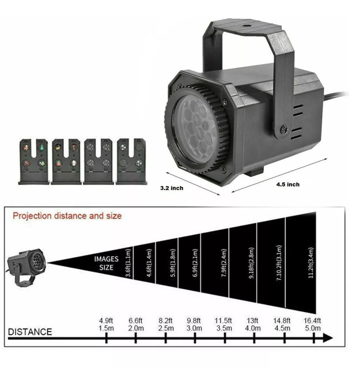 Proyector de Luz LED para Navidad y Halloween