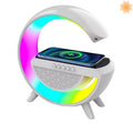 Bocina Bluetooth con Cargador Inalámbrico y Luces RGB